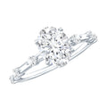 Lab Grown Diamond 6X8 MM Oval Solitaire Engagement Ring