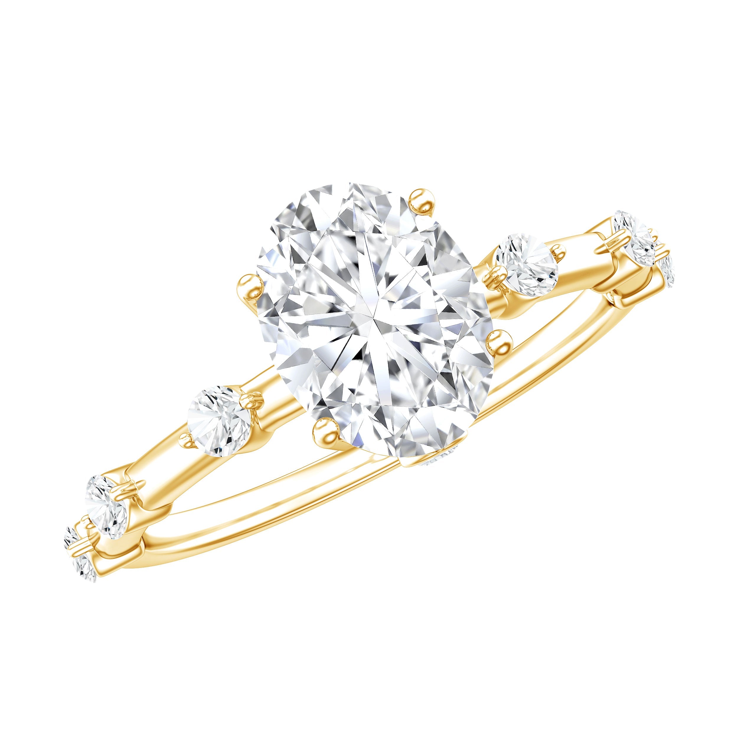 Lab Grown Diamond 6X8 MM Oval Solitaire Engagement Ring